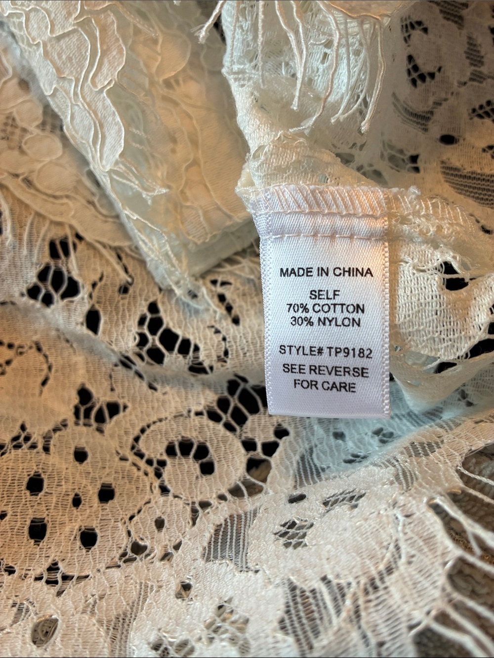 White Lace Button-Down Shirt - Women's Short Sleeve Boutique Brand:Sweet Generis - Picture 15 of 16